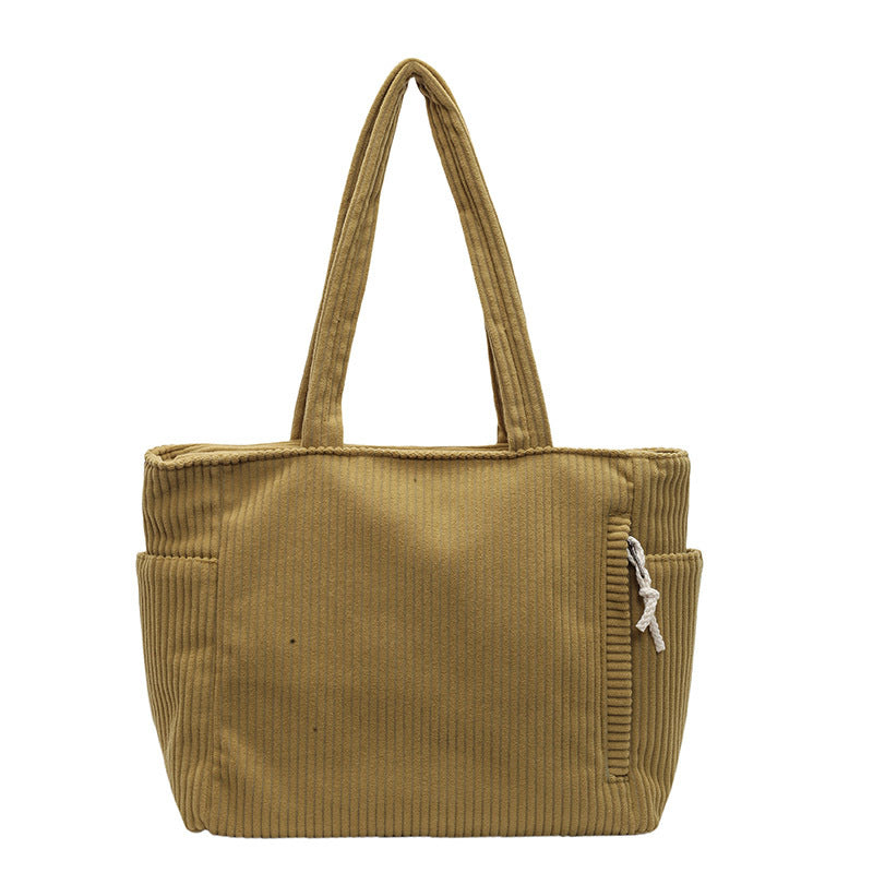 Tilda – Bolsa de hombro acanalada con detalle de cordón