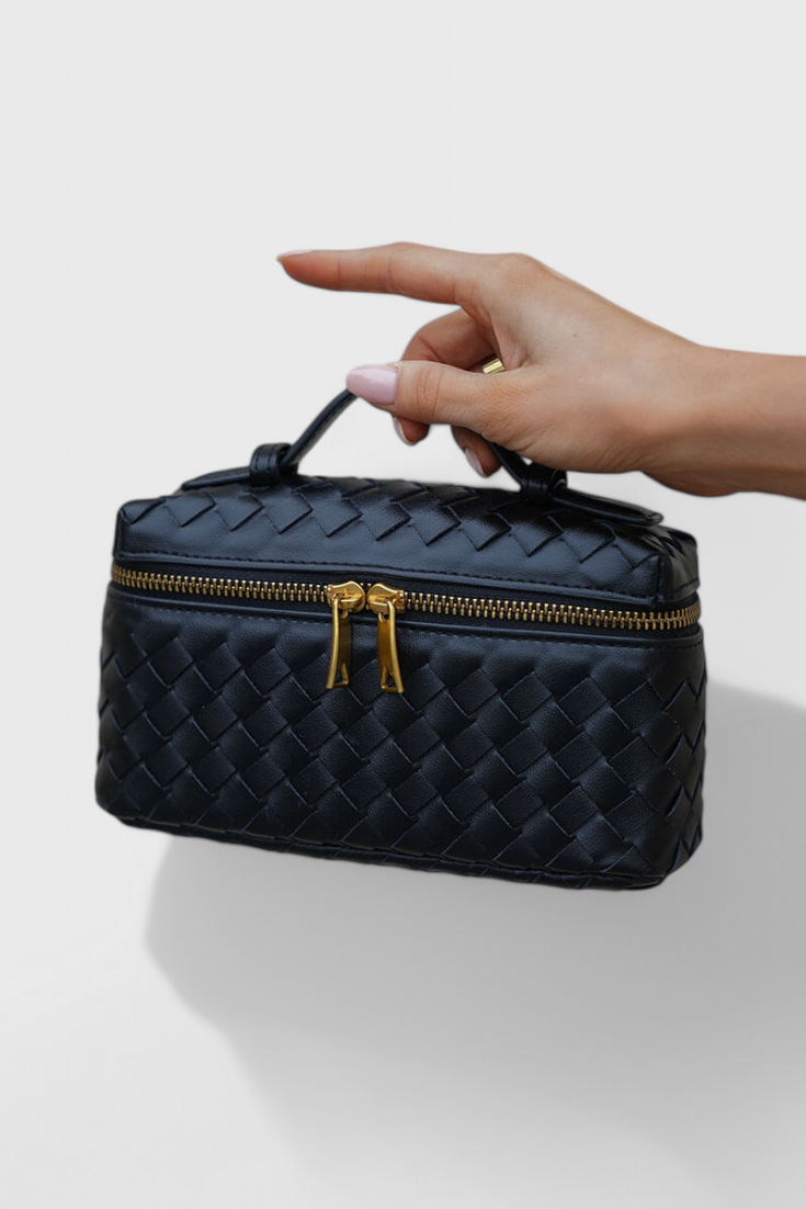 Milla Bolso Mini Woven con Accesorios Dorados