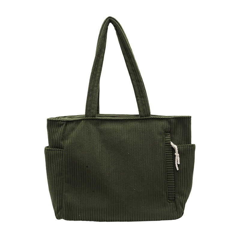 Tilda – Bolsa de hombro acanalada con detalle de cordón